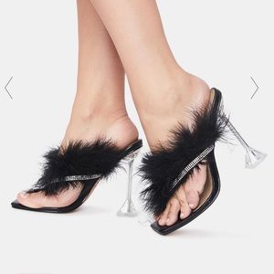 SALE: NOIR DIVA DIVIDENDS MARABOU HEELS